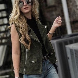 Blank NYC Leather Moto Vest